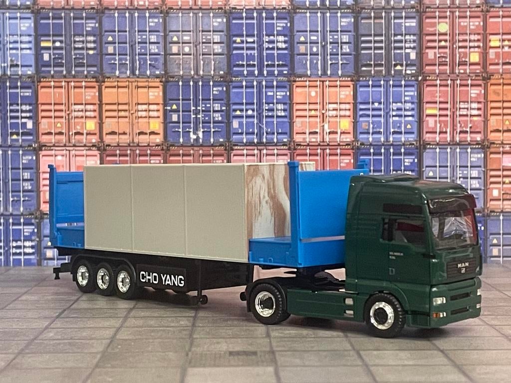 Herpa MAN TGA CHO YANG 1:87, Ophalen of Verzenden, Zo goed als nieuw, Bus of Vrachtwagen, Herpa