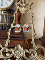 vintage oorbellen met clip, Ophalen of Verzenden, Gebruikt, Oranje