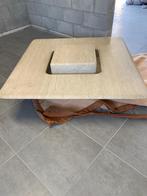 stenen salontafel, Huis en Inrichting, 100 tot 150 cm, 100 tot 150 cm, Gebruikt, Glas