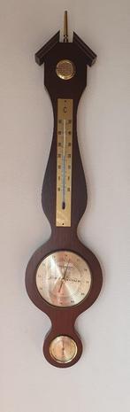 Vintage Barometer / Weerstation van hout, Audio, Tv en Foto, Weerstations en Barometers, Ophalen, Gebruikt, Weerstation