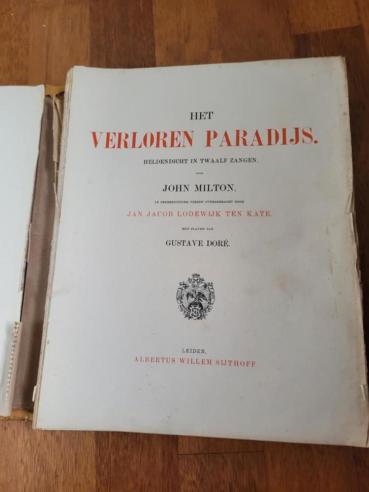 Le paradis perdu Milton Gustave Doré, Antiquités & Art, Antiquités | Livres & Manuscrits, Enlèvement ou Envoi