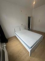 URGENT! Lit 140x200 IKEA (avec tiroirs) + sommier + matelas, Huis en Inrichting, Slaapkamer | Bedden, Ophalen, Wit, Tweepersoons