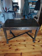 Bureau en bois foncé + chaise assortie, Enlèvement, Utilisé, Bureau