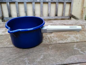 Vintage email steelpan 15 cm blauw