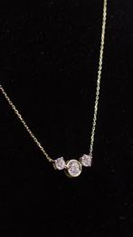 Halsketting 14kt geelgoud 1.50ct Diamanten + IGI Certificaat, Nieuw, Ophalen of Verzenden, Met edelsteen, Goud