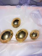 Lot de 4 œufs en cuivres, Antiquités & Art, Antiquités | Bronze & Cuivre, Envoi, Cuivre