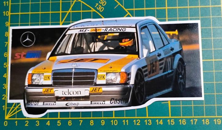 Sticker DTM Mercedes 190E MS-Jet-Racing Jörg van Ommen 1990, Verzamelen, Stickers, Ophalen of Verzenden