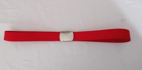 Prachtige rode vintage riem, groot canvas, 86 cm, Kleding | Dames, Riemen en Ceinturen, Zo goed als nieuw, Heupriem, 80 tot 90 cm
