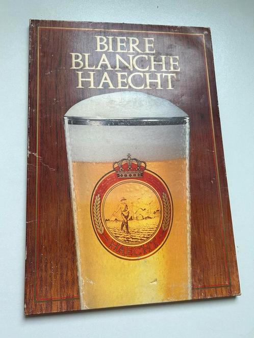Cadre publicitaire en carton Bière blanche de Haacht, Collections, Marques de bière, Utilisé, Panneau, Plaque ou Plaquette publicitaire