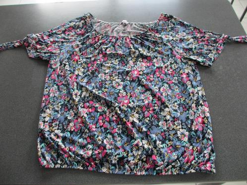 fleurig gebloemde blouse, Kleding | Dames, Blouses en Tunieken, Zo goed als nieuw, Maat 46/48 (XL) of groter, Ophalen