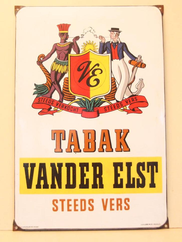 Vander Elst Emaille Reclamebord uit 1951 / Emaillerie Belge, Verzamelen, Merken en Reclamevoorwerpen, Gebruikt, Reclamebord, Ophalen of Verzenden