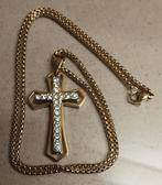 HALS KETTINGEN + KRUIS, Ophalen, Nieuw, Met strass