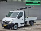 Renault Master 110PK Open Laadbak met Hiab T-CLX 009 Kraan A, Auto's, Bestelwagens en Lichte vracht, Gebruikt, Euro 6, 4 cilinders