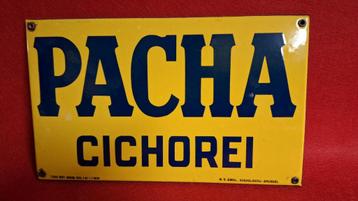 Emaille bord Pacha Cichorei 1939 emaillerie Koekelberg beschikbaar voor biedingen