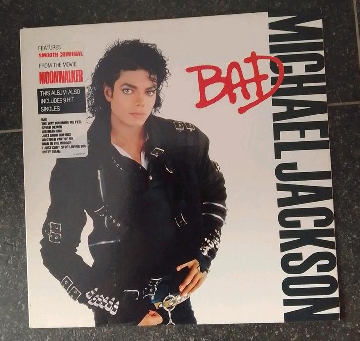 Michael Jackson - Bad 1987 versie ref sticker Moonwalker, Cd's en Dvd's, Vinyl | R&B en Soul, Ophalen of Verzenden