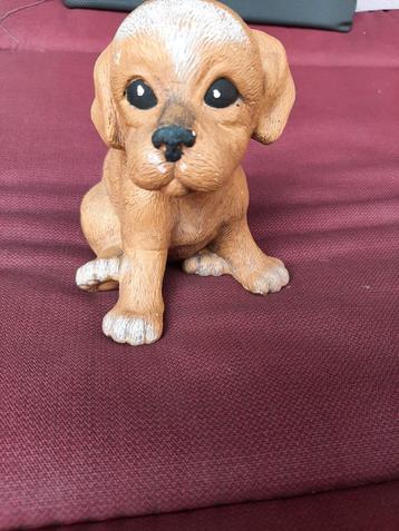 Handgeschilderd beeldje van hond, Enlèvement, Comme neuf