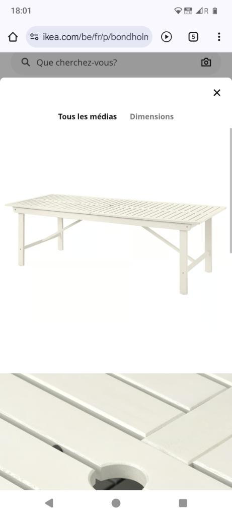 Bondholmen tuintafel (IKEA), Tuin en Terras, Tuintafels, Nieuw, Rechthoekig, Hout, Ophalen