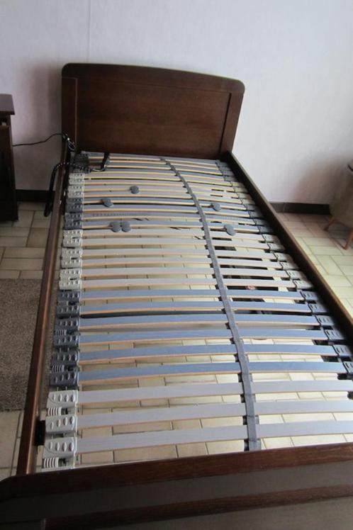 1 persoonsbed met elektrische lattenbodem, Huis en Inrichting, Slaapkamer | Bedden, Gebruikt, Eenpersoons, 90 cm, 200 cm, Hout
