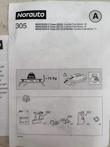 pack complet 2 barres de toit norauto 305, Enlèvement, Utilisé