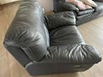 Zwarte leren relax-zetel, Huis en Inrichting, Ophalen, Relaw-zetel (met uitklapbare voetsteun), Eenpersoons, Leer