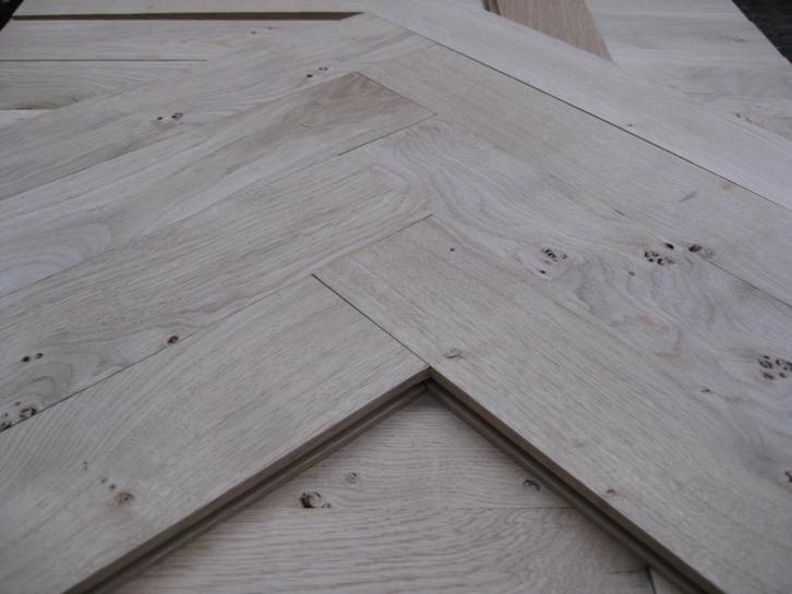 massief eiken visgraat parket 30 euro m², Doe-het-zelf en Bouw, Vloerdelen en Plavuizen, Nieuw, Parket, Hout, Ophalen