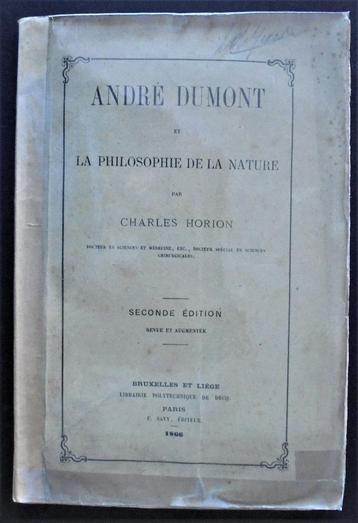 André Dumont et la Philosophie de la Nature (Ch. Horion)
