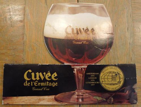 Carte de table vintage Cuvée de l'Ermitage, Collections, Marques de bière, Utilisé, Enlèvement
