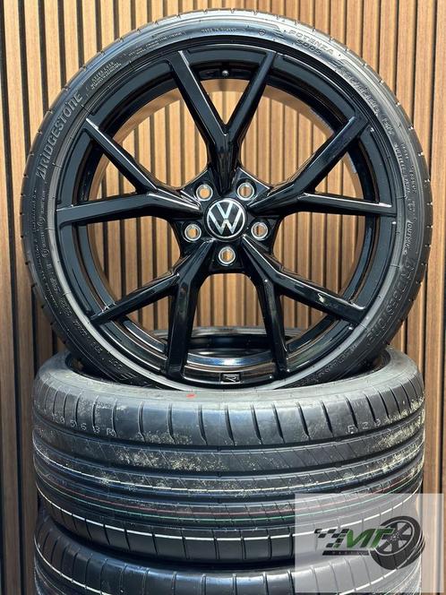 ️19“ Vw Golf 8 R GTI GTD GTD RLine ESTORIL BLACK NIEUW OEM, Autos : Pièces & Accessoires, Pneus & Jantes, Pneus et Jantes, Pneus été