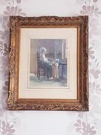 Origineel aquarel van Hollandse meesterschilder G.J.Sijthoff, Ophalen of Verzenden