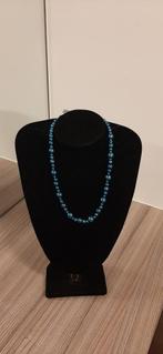 Halsketting handgemaakt, Handtassen en Accessoires, Kettingen, Ophalen of Verzenden, Nieuw, Blauw, Overige materialen