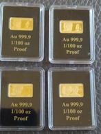 4 pièces d'or 999,9 de 1/100 oz, Or, Enlèvement