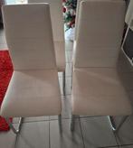 Stoelen, Huis en Inrichting, Stoelen, Ophalen, Gebruikt, Wit, Leer