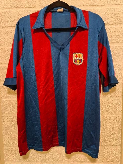 FC Barcelona thuisshirt jaren '70 L Mont-Halt authentiek!, Sport en Fitness, Voetbal, Zo goed als nieuw, Shirt, Maat L, Verzenden