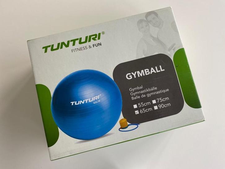 Gymball 65cm merk Tunturi, Sports & Fitness, Équipement de fitness, Neuf, Balle de fitness, Enlèvement