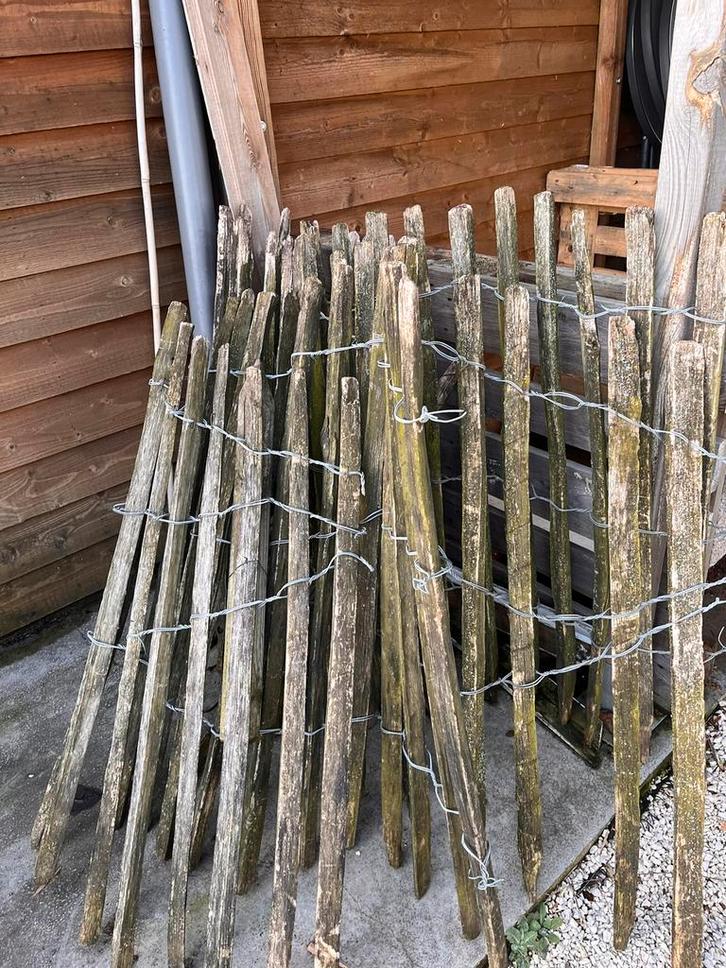 Kastanjehek hekwerk hout, Tuin en Terras, Tuinhekken en Hekwerk, Zo goed als nieuw, Hout, Ophalen