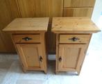 2 tables de chevet, pin massif. Prix pour le lot, Maison & Meubles, 70 cm ou plus, 45 à 65 cm, Enlèvement, Utilisé