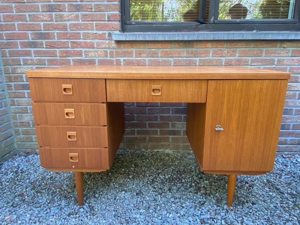 Très joli bureau vintage, 120 cm, Vintage, Utilisé, Bois