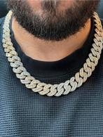 14KT Goud - 255 Gr-Diamant Cuban VVS - Cuban Chain - Ketting, Handtassen en Accessoires, Kettingen, Ophalen, Zo goed als nieuw