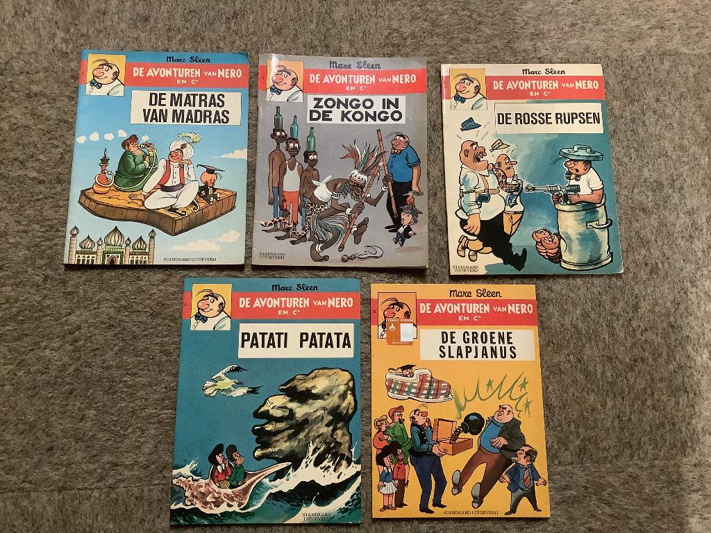 5 strips De avonturen van Nero, Meerdere stripboeken, Ophalen of Verzenden, Gelezen, Marc Sleen