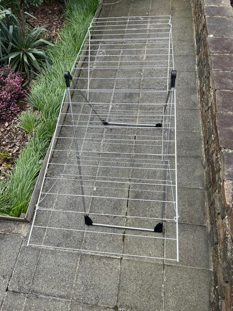 Séchoir à linge pliable – étendoir métallique, Jardin & Terrasse, Sèche-linge & Lave-linge, Enlèvement, Comme neuf