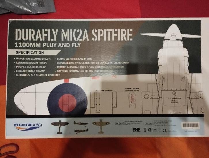 Spitfire, Hobby & Loisirs créatifs, Modélisme | Radiocommandé & Téléguidé | Avions, Neuf, Électro, Enlèvement