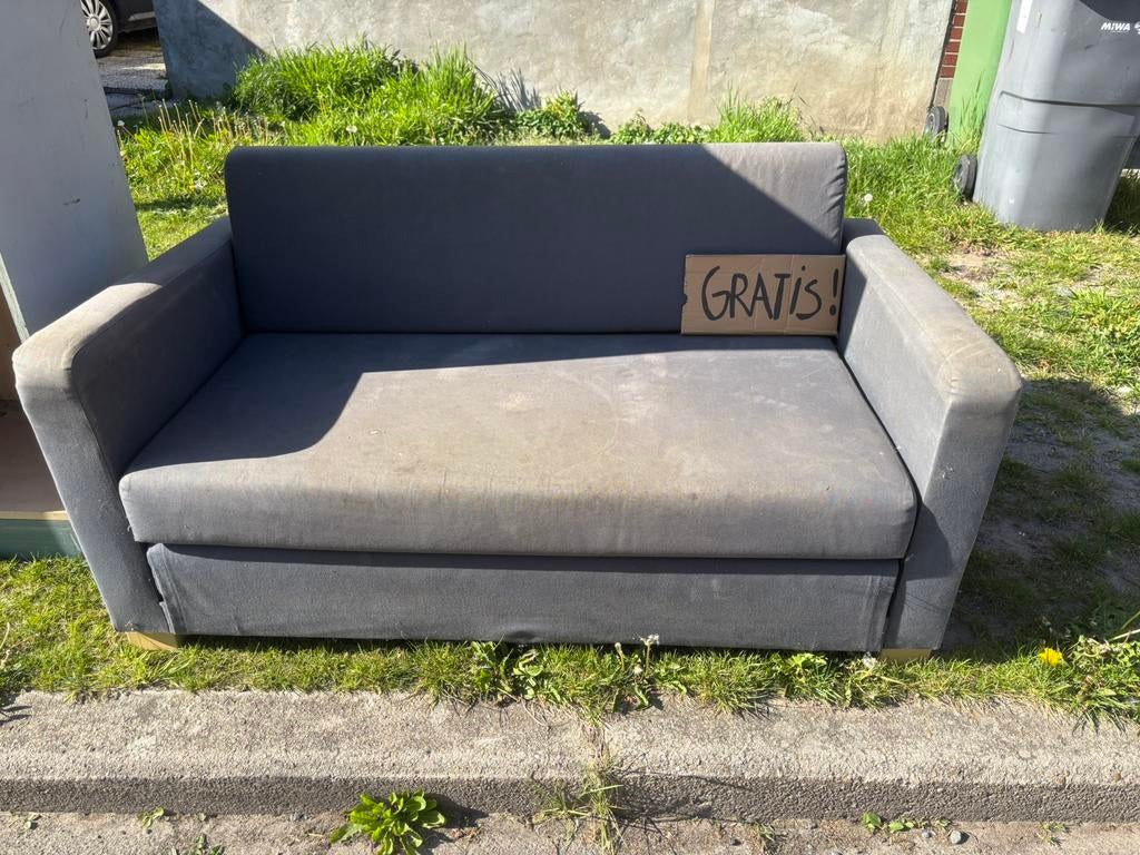 Zetelbed, Huis en Inrichting, Ophalen, Gebruikt, Tweepersoons, Rechte bank