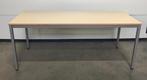 (133) Werktafel eettafel met beukkleurig blad, Enlèvement, Comme neuf