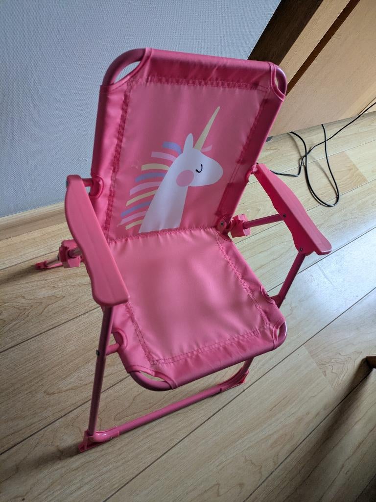 Chaise enfants rose licorne, Enlèvement, Neuf, Chaise pliante, Coulissant