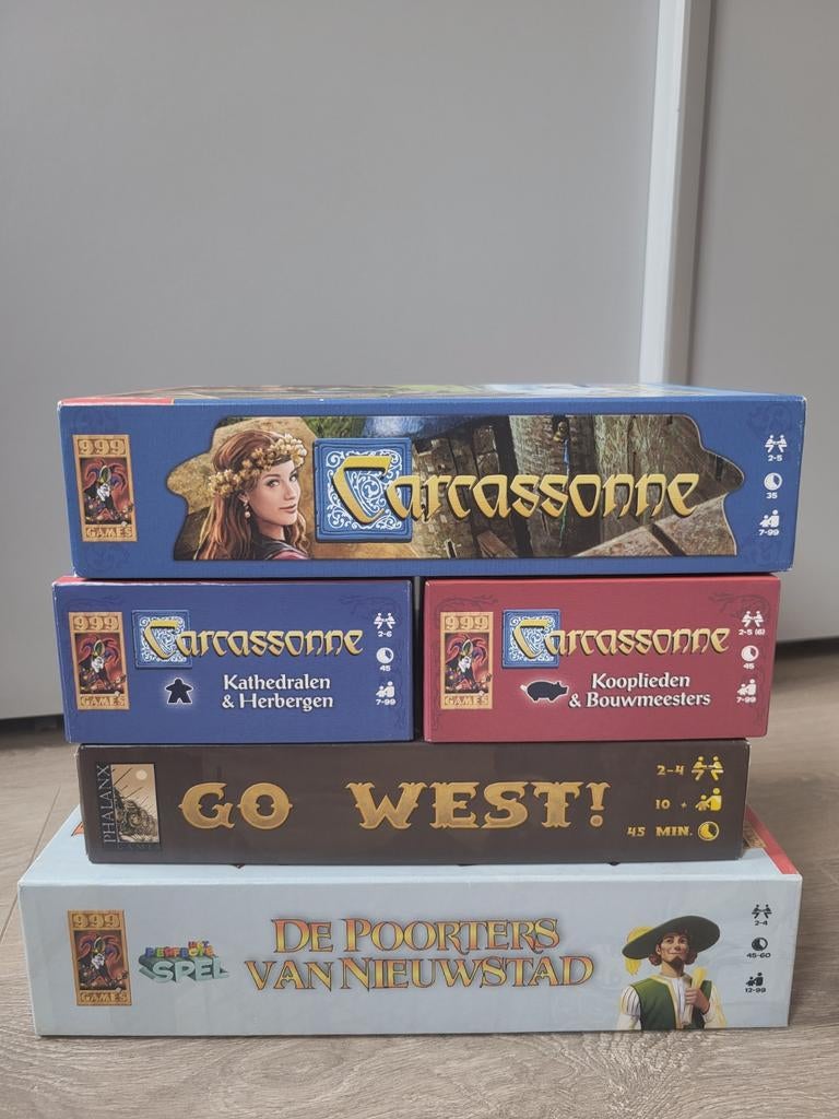 Strategy games: Carcassonne + uitbreidingen + extra meeples, Ophalen