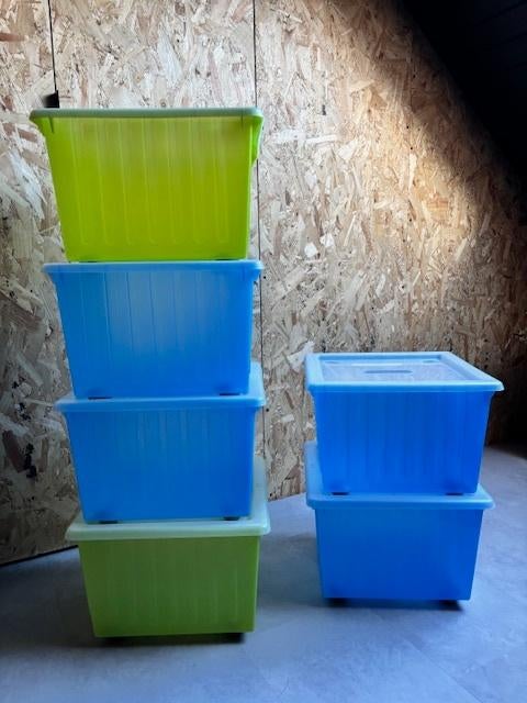 Opbergbox met deksel en wielen voor speelgoed, Ophalen, Zo goed als nieuw, Overige typen