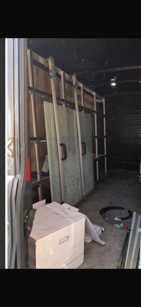 Glastransport rekken binnen + buitenvoor Ford Transit Custom, Ophalen, Gebruikt, Ford