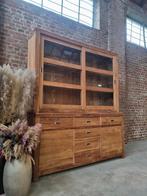 Buffet/vitrine en teck LIVRAISON GRATUITE, Maison & Meubles, Teck, 25 à 50 cm, Avec tablette(s), 150 à 200 cm