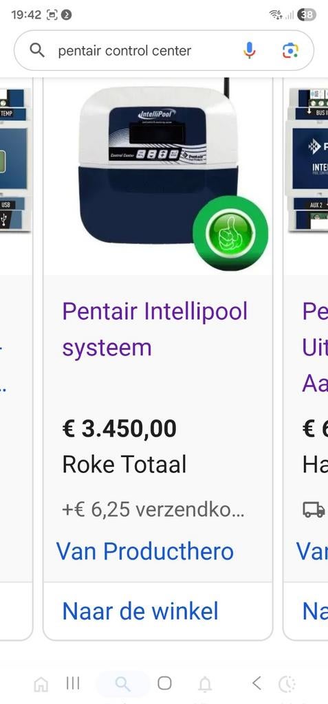 Pentair zwembad clhoor systeem enzo, Ophalen