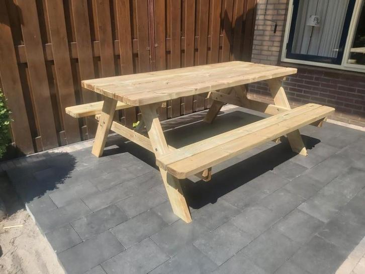 Nieuwe Stevige Picknicktafels, Tuin en Terras, Picknicktafels, Nieuw, Rechthoekig, Hout, Inklapbaar, Ophalen of Verzenden